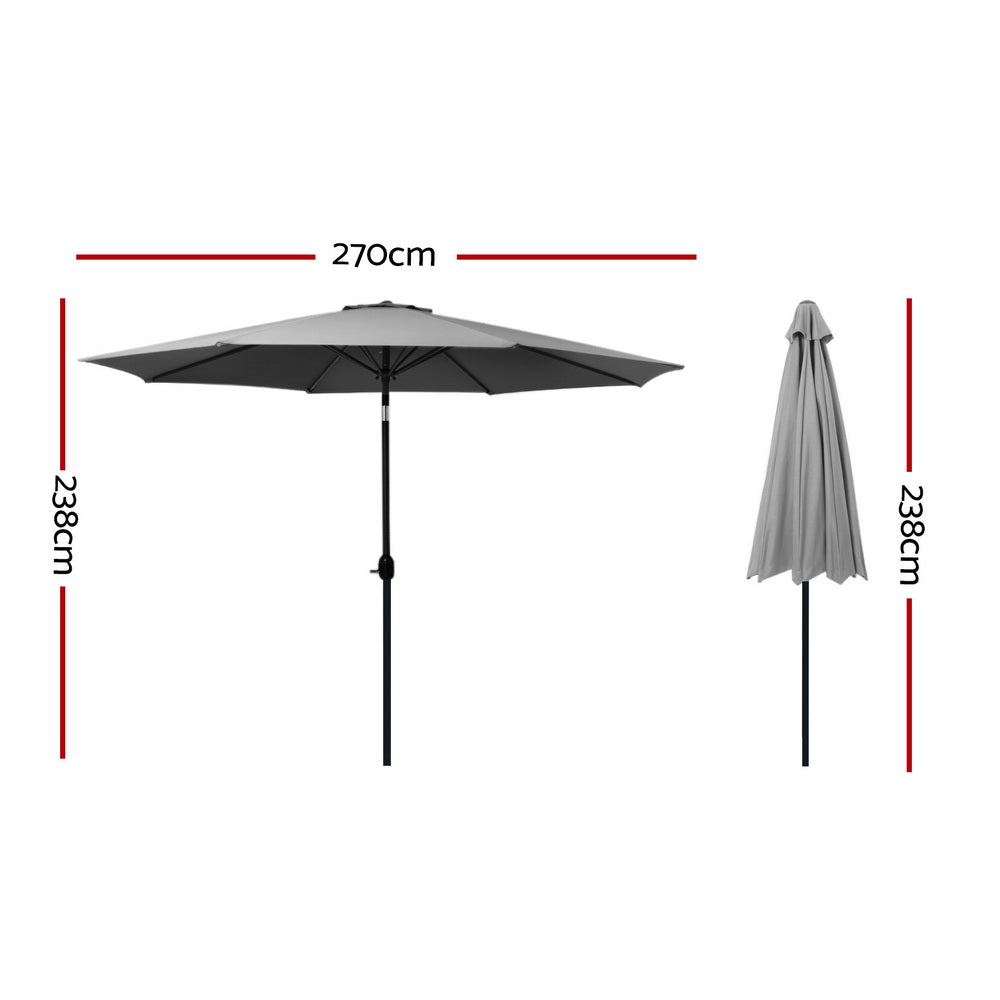 Durable Outdoor Umbrella - 2.7M UV Protection