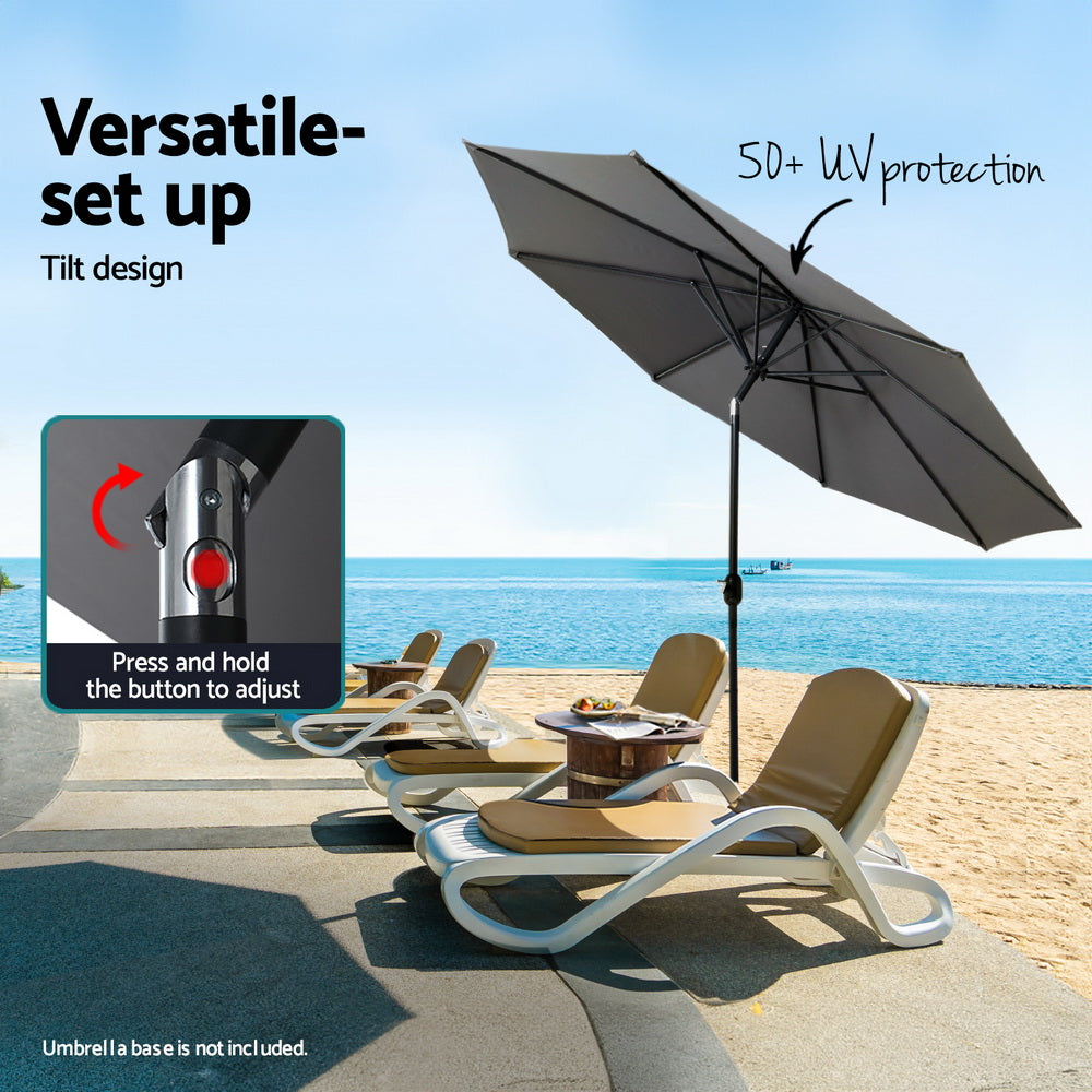 Durable Outdoor Umbrella - 2.7M UV Protection