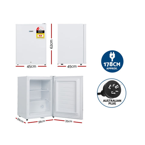 Durable White Upright Freezer Fridge - 60L