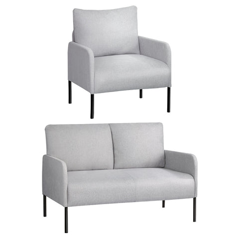 Armchair 4 Seater Sofa Set Pillow Gery Kane