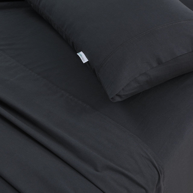 Charcoal King Single Bed Sheets Set - 500Tc Egyptian Cotton