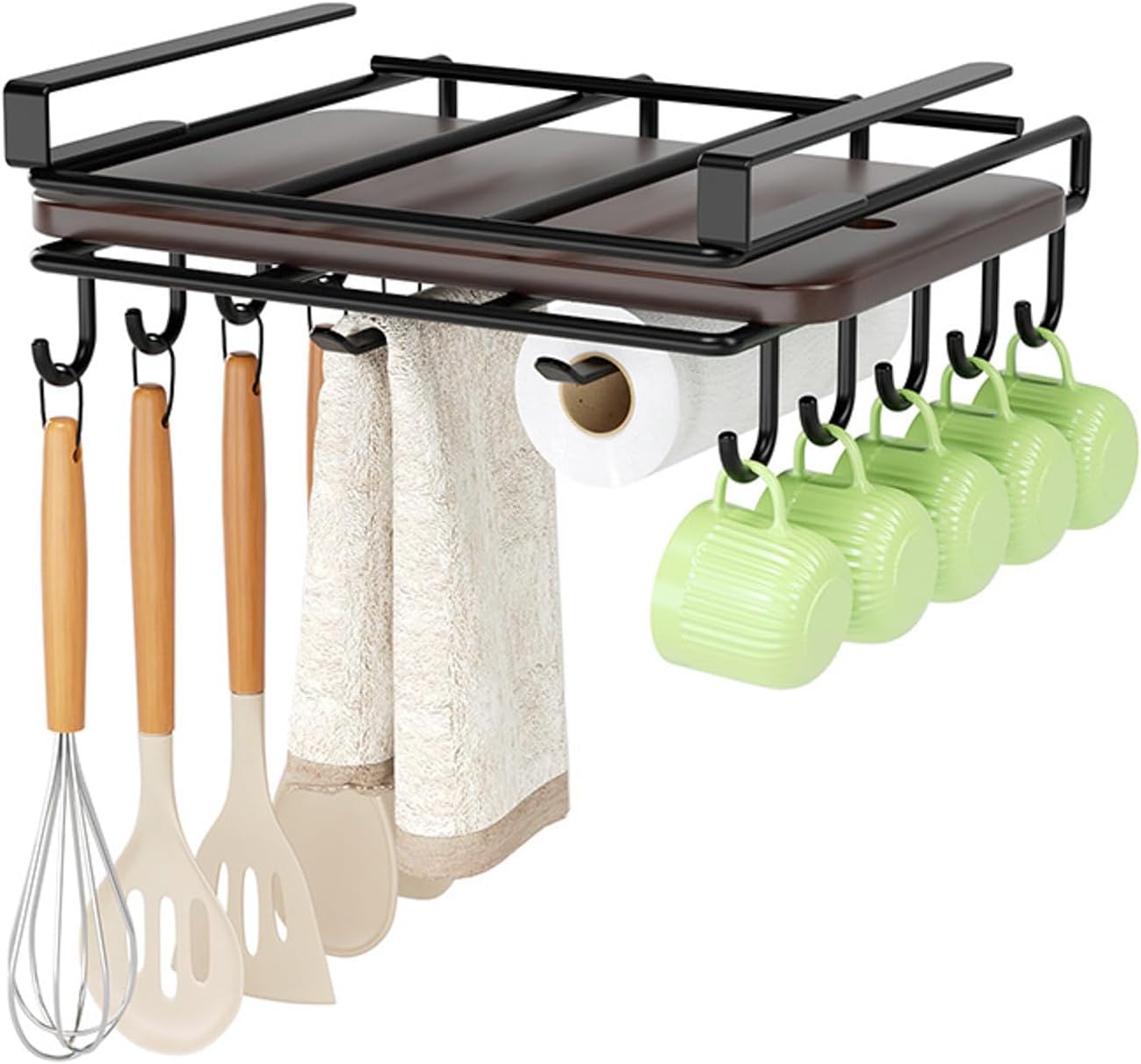 Multifunctional Under Cabinet Cutting Board Metal Holder Organiser