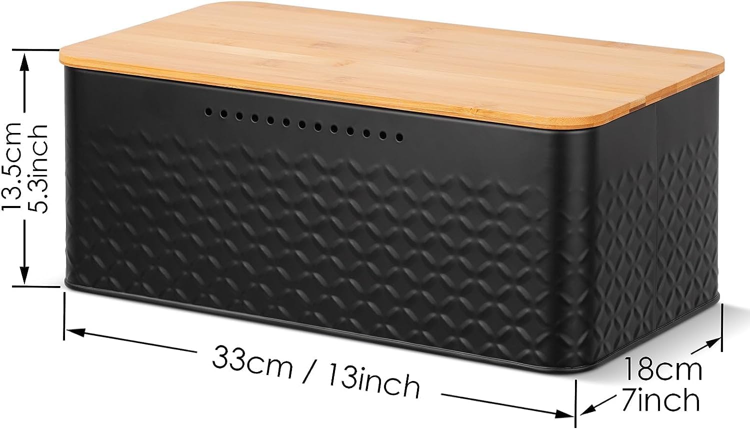 Chopping Board Bread Bin - Bamboo Lid