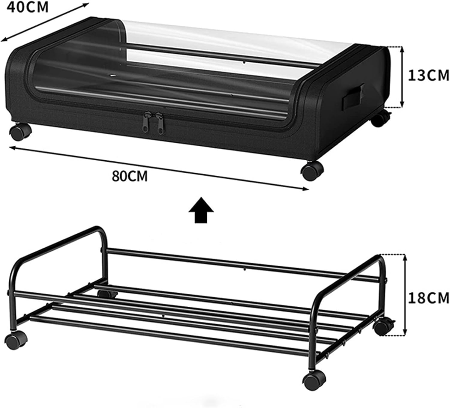 XXL Rolling Under-Bed Storage Container - 50L