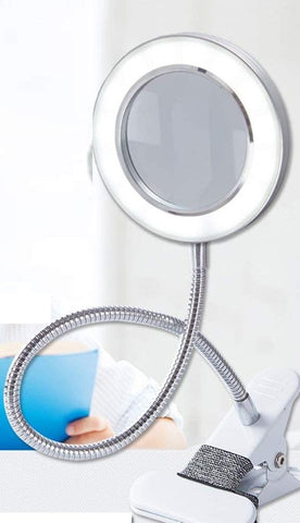 Led 8X Magnifying Lamp With Flexible Gooseneck