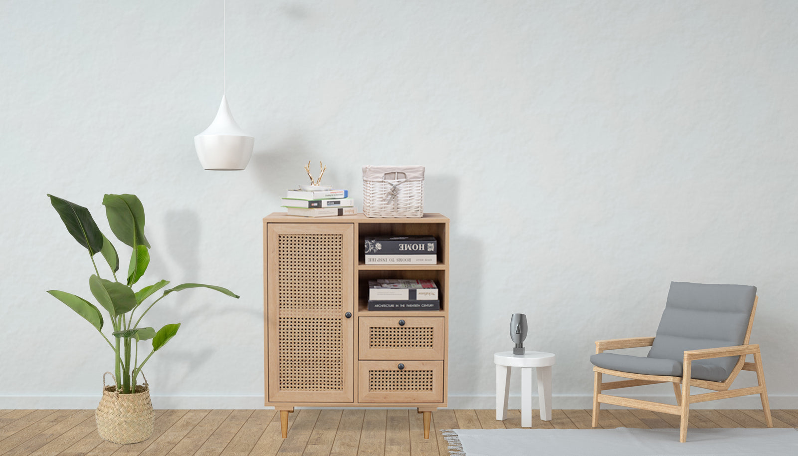 Natura Rattan Buffet Sideboard Storage Cabinet Hallway Table With Drawers