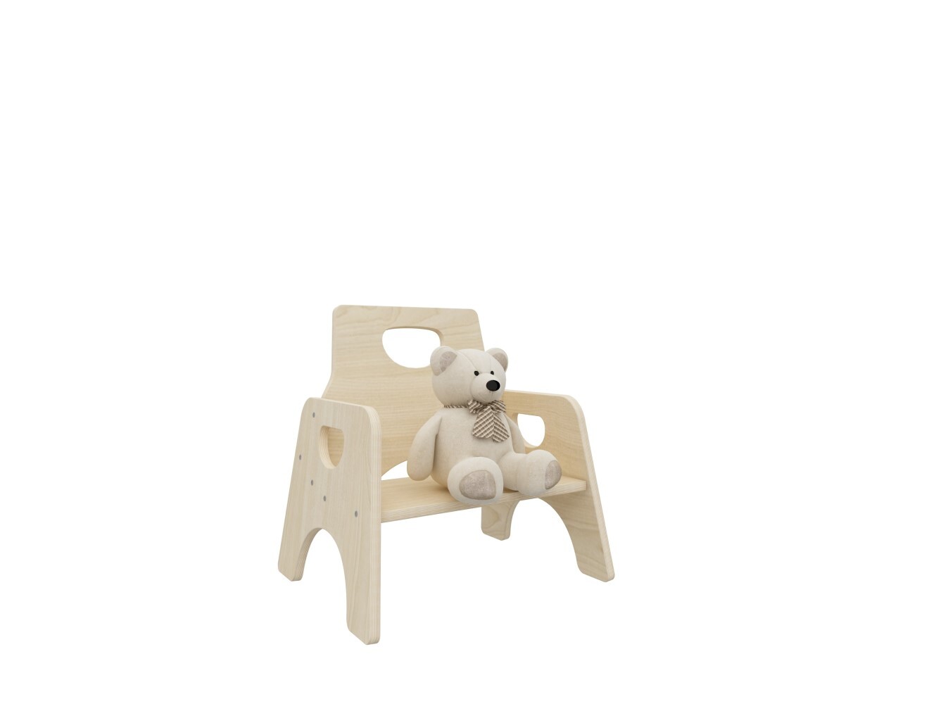 Kids Stackable Wooden Toddler Chair H25cm - 6 Pack