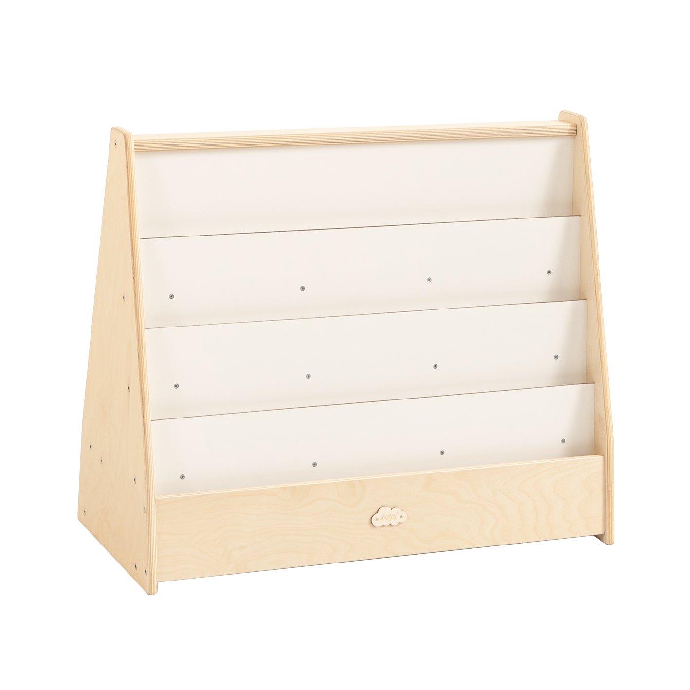 Kids 4 Tier Wooden Display Bookcase With White Board And Storage