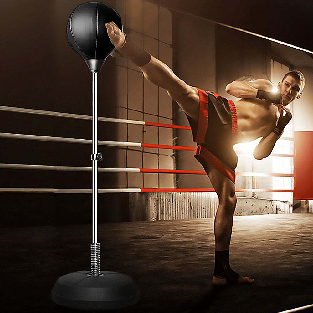 Free-Standing Boxing Set: Pu Punching Ball & Boxing Gloves