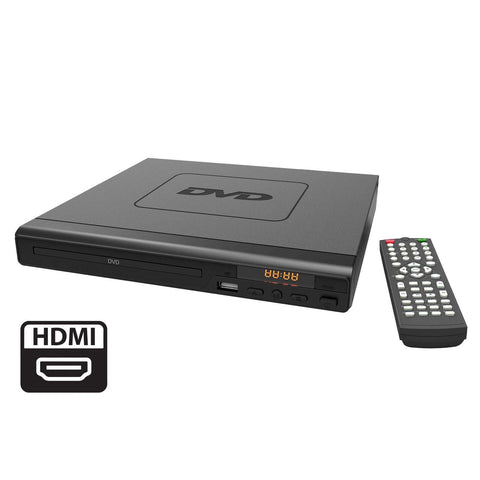 Hdmi Dvd Player (Black) W/ Remote Control, Compact Size, 8 Languages