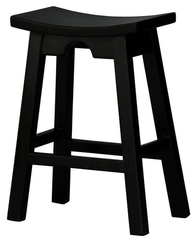 Solid Mahogany Kitchen Counter Stool (Black)