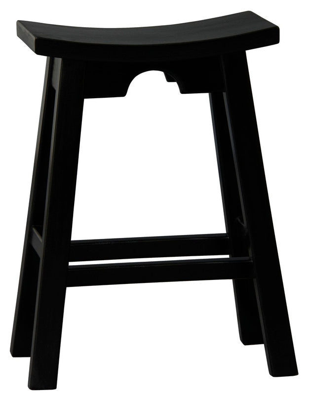 Solid Mahogany Kitchen Counter Stool (Black)