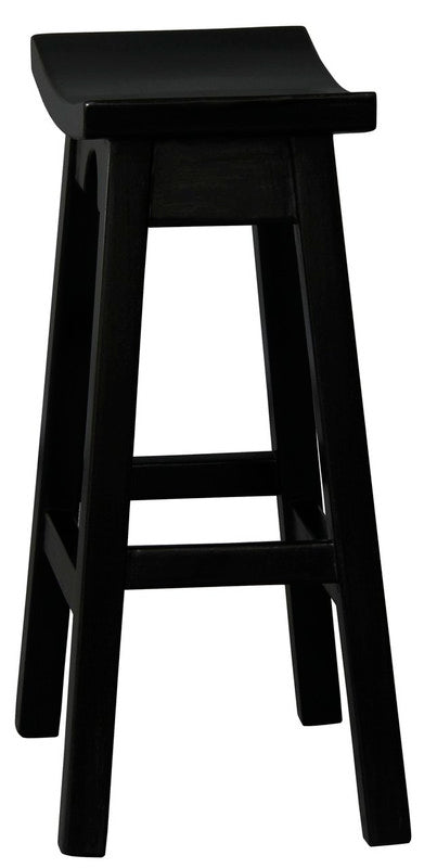 Solid Mahogany Kitchen Counter Stool (Black)