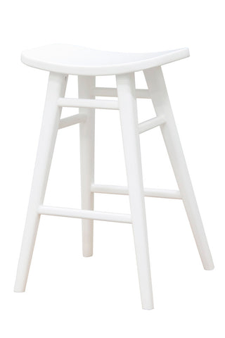 Oval Solid Timber Counter Stool (Black)