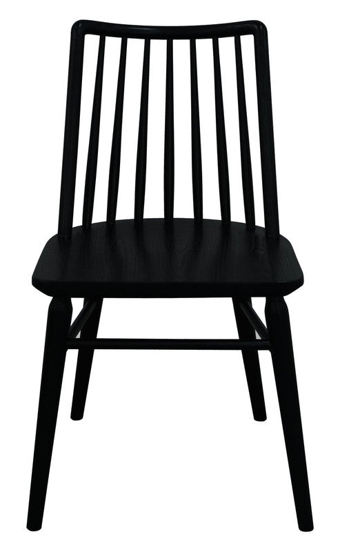 Modern Solid Oak Dining Chair - Set of 2 (Black)