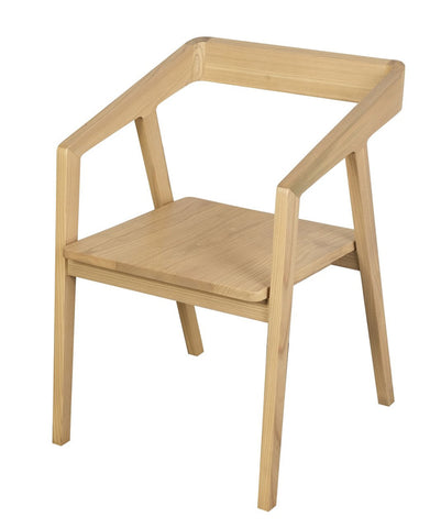 Solid Oak Arm Chair - Set of 2 (Natural)