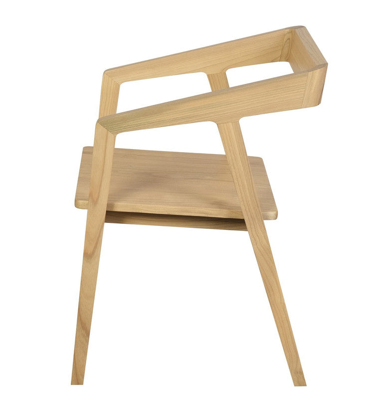 Solid Oak Arm Chair - Set of 2 (Natural)