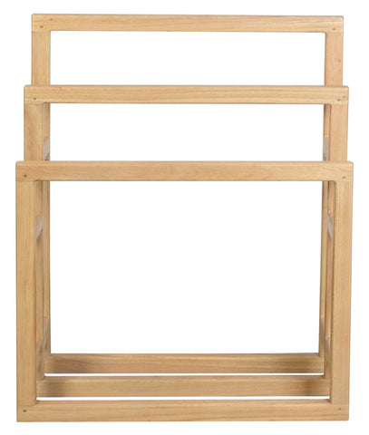 Solid White Cedar Wood Towel Stand (Natural)