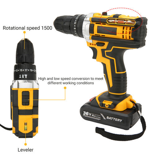 48V Brushless Cordless Drill Impact Driver Kit