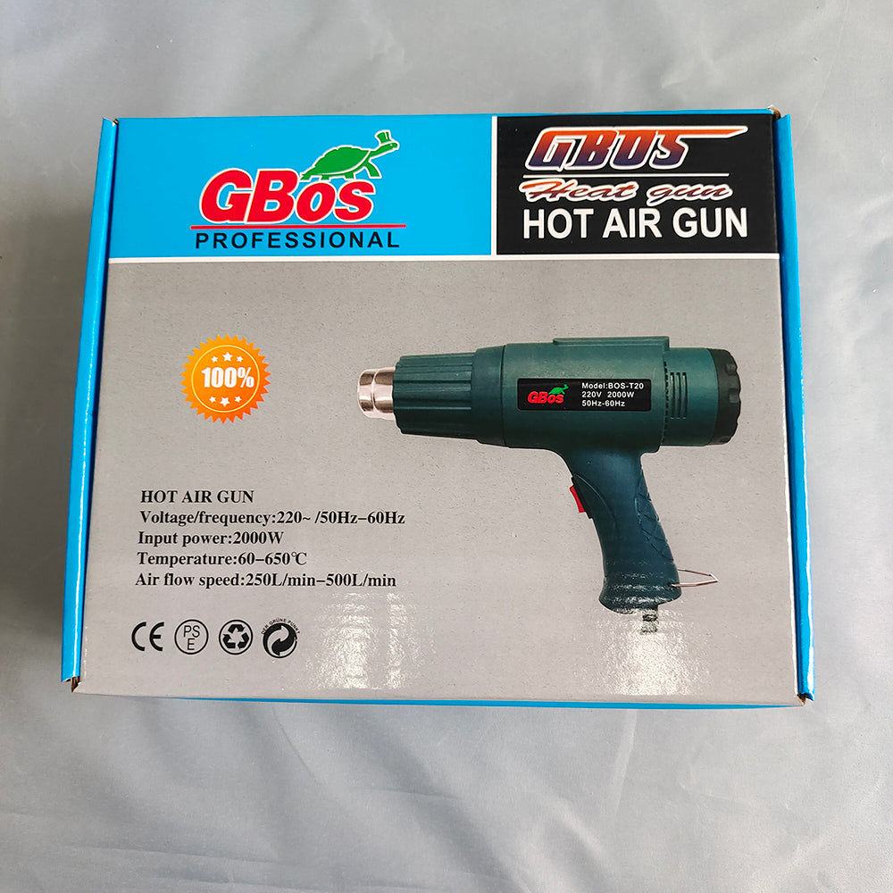 Powerful 2000W Electric Heat Gun with 9 Nozzles | Heating Tool