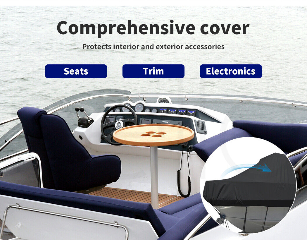 Heavy-Duty Marine Boat Cover - Trailerable 5.2M-5.8M 420D