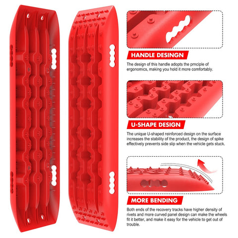 KIT1 Recovery Track Board 4x4 Sand & Snow - Red