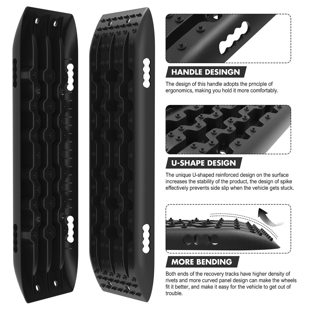 KIT1 Recovery Track Board 4x4 Sand & Snow - Black