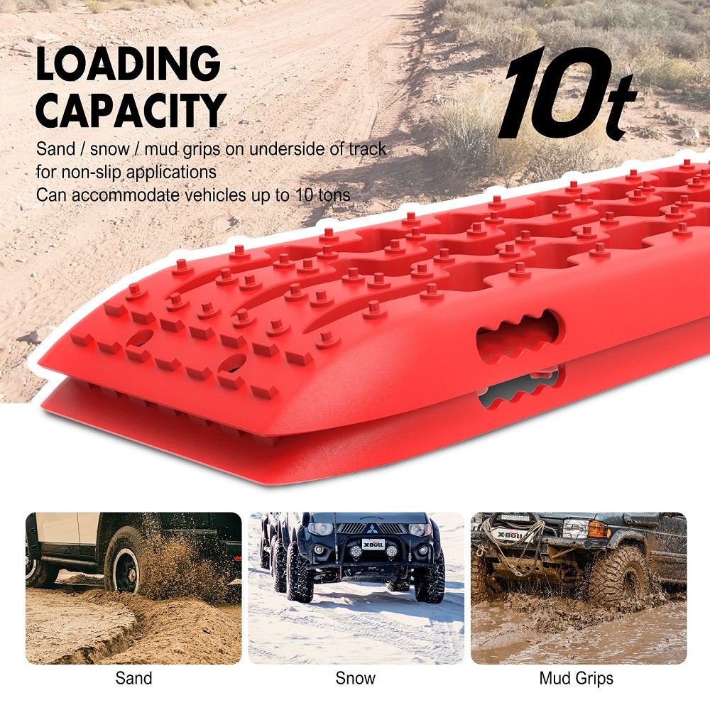 Recovery Tracks Sand Tracks 2 Pairs Sand / Snow / Mud 10T 4Wd Gen 2.0-Blue/Orange/Black/Red