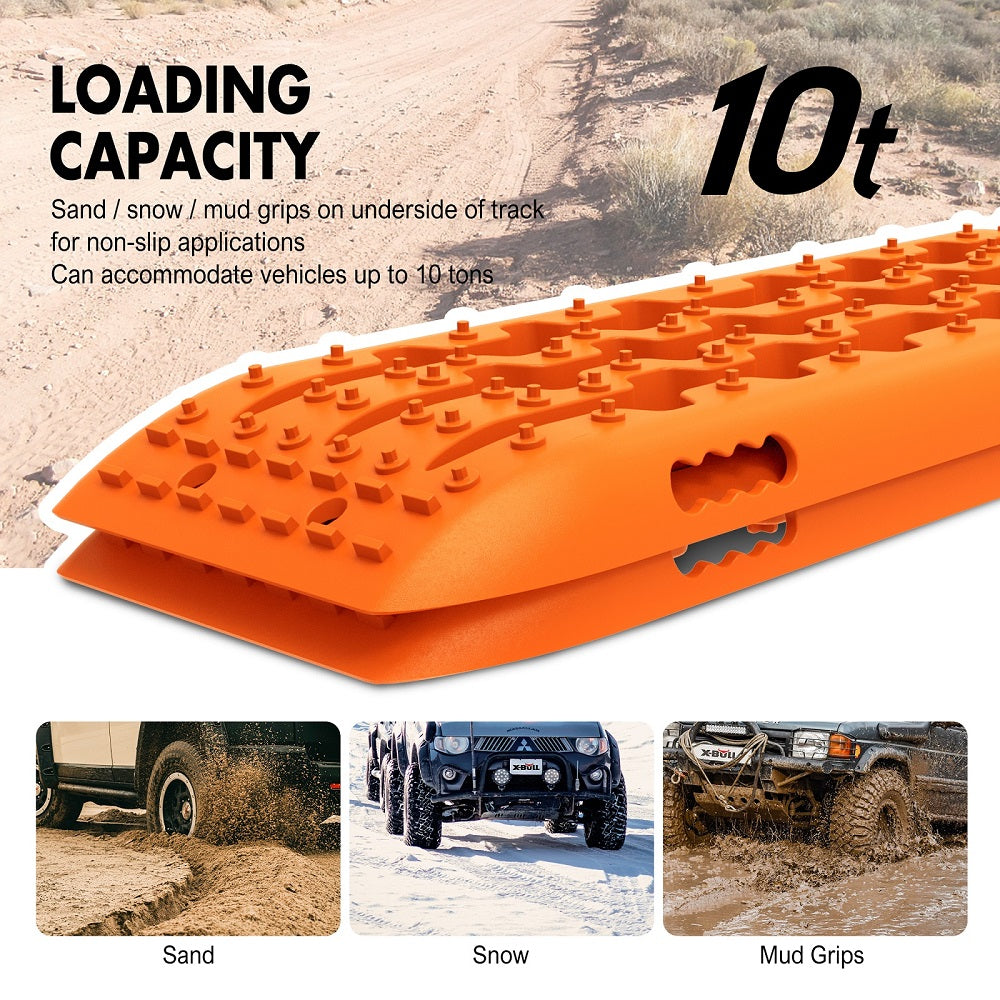 Recovery Tracks Sand Tracks 2 Pairs Sand / Snow / Mud 10T 4Wd Gen 2.0-Blue/Orange/Black/Red