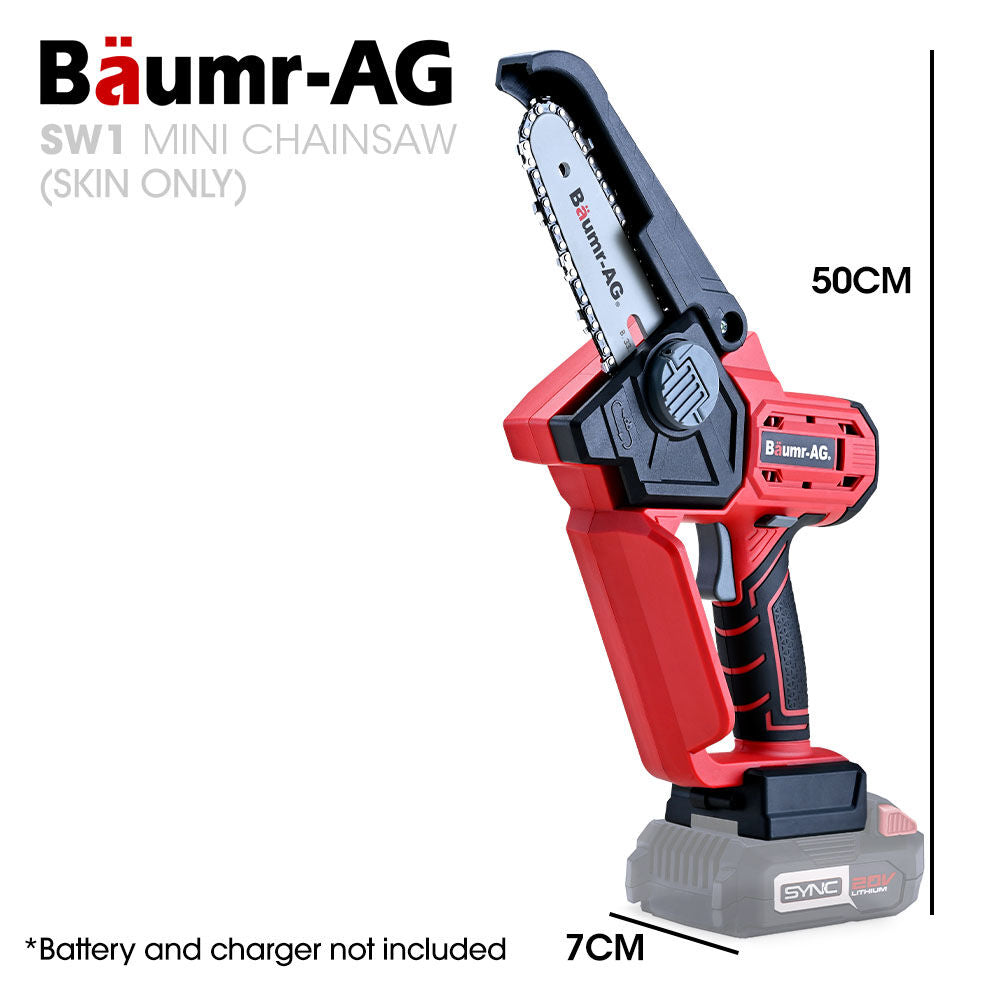 20V Cordless Mini Chainsaw - Electric Tree Pruner (Skin Only)