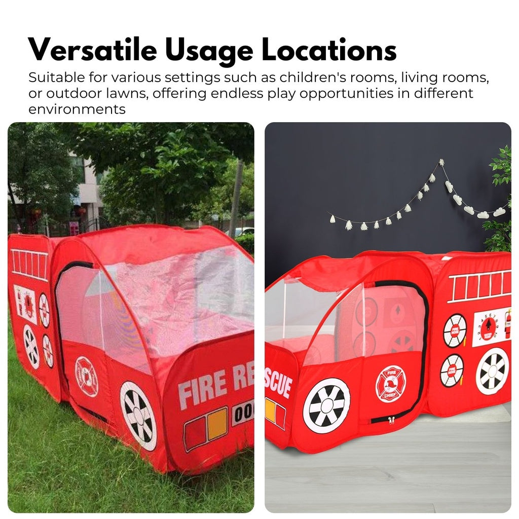 Kids Fire fighting truck Tent (Red)