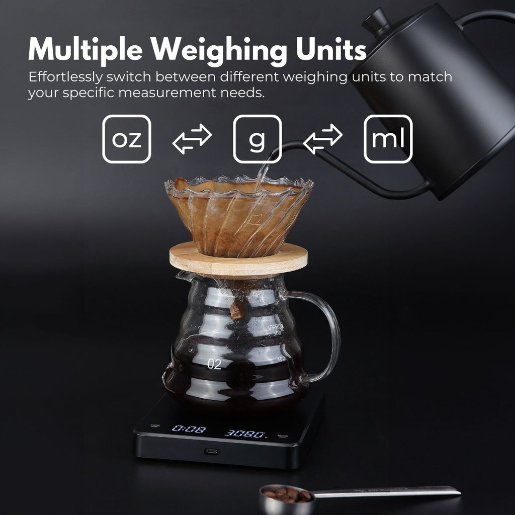 3kg Rechargeable Digital LCD Kitchen Coffee Scale