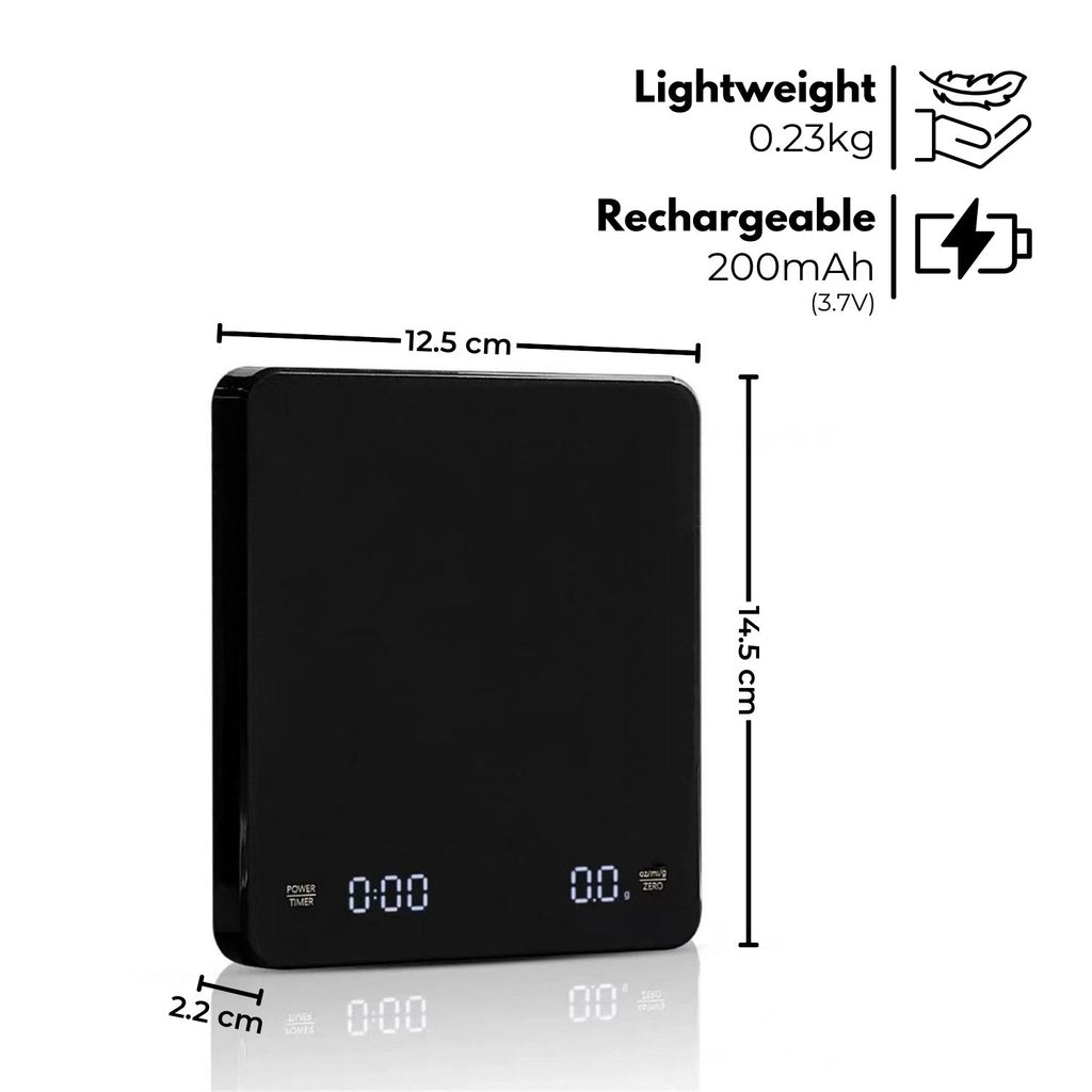 3kg Rechargeable Digital LCD Kitchen Coffee Scale