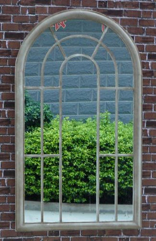 Large Garden Arched Window Mirror