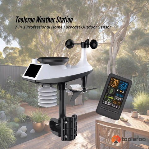 Weather Station 7-in-1 Professional Home Forecast Outdoor Sensor