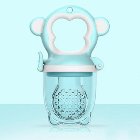 Newborn Baby Food Nipple Feeder Pacifier - Blue, Small