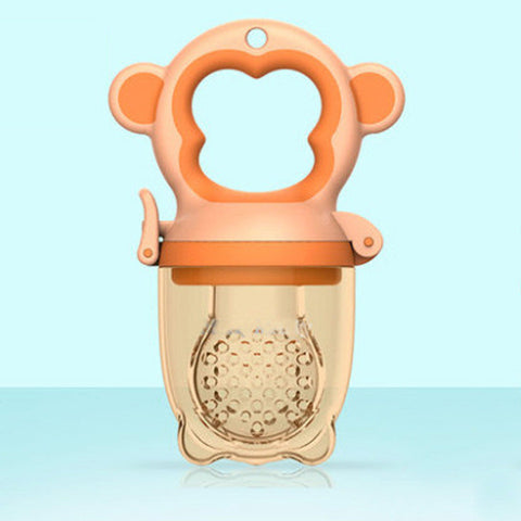 Newborn Baby Food Nipple Feeder Pacifier - Brown, Large