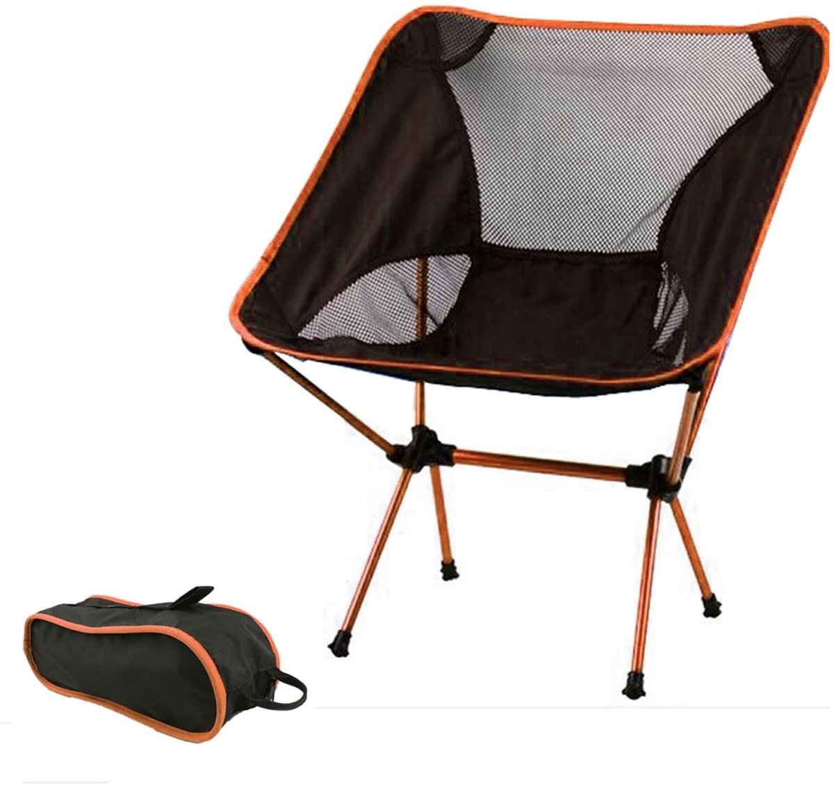 Ultralight Aluminum Alloy Folding Camping Camp Chair Outdoor Hiking Patio Brown