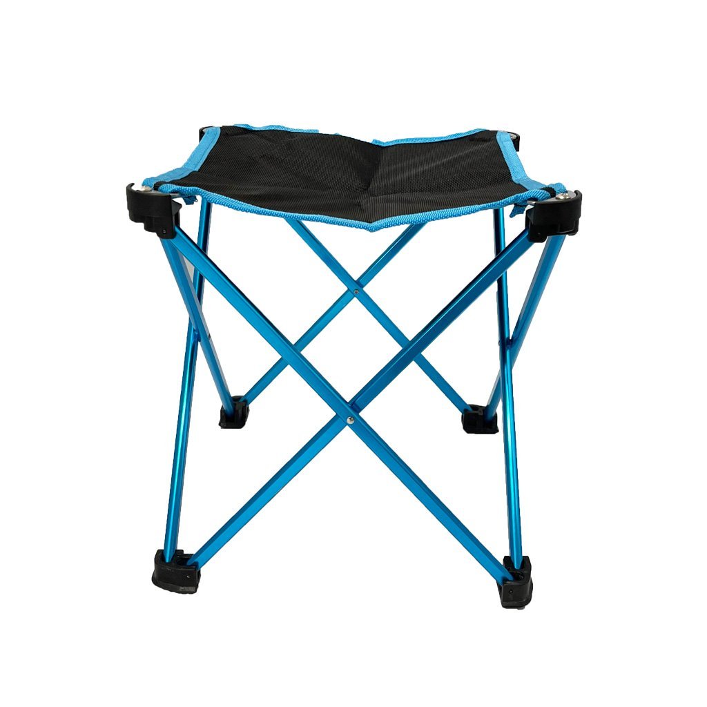 Mini Portable Outdoor Folding Stool Camping Fishing Picnic Chair Seat 80Kg Blue