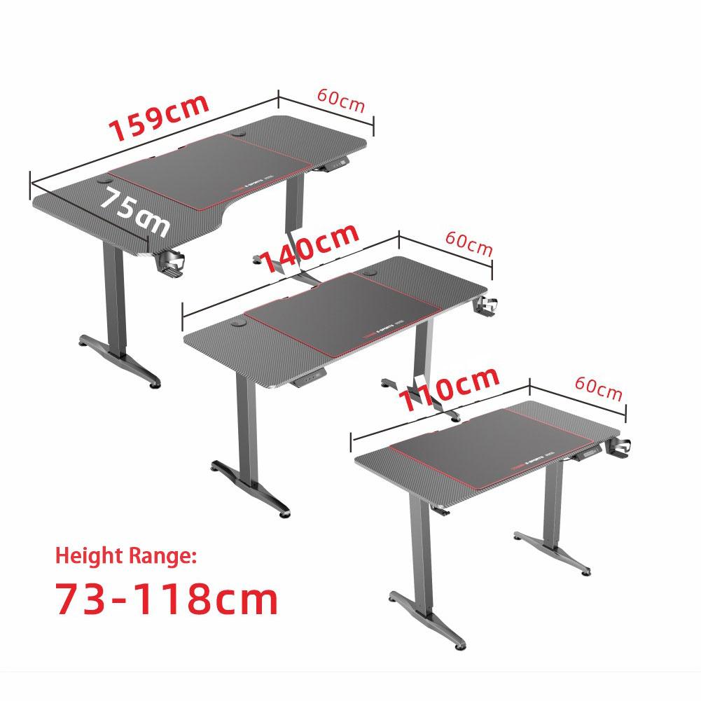 Gaming Standing Desk Office Lift Electric Height Adjustable Sit To Stand Motorized Desk