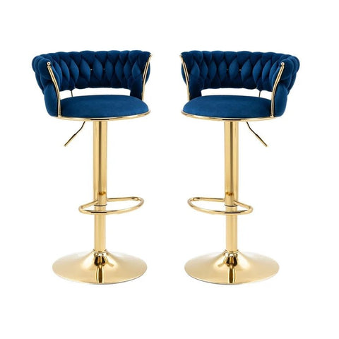 Velvet Bar Stools - Stylish & Comfortable (Set of 2)