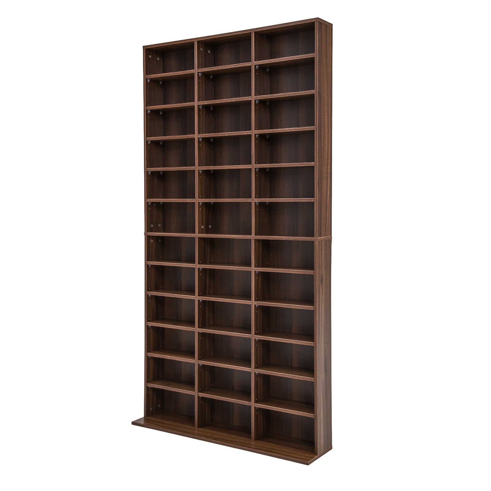 Elegant Media Organization Adjustable Shelves Cupboard - Espresso