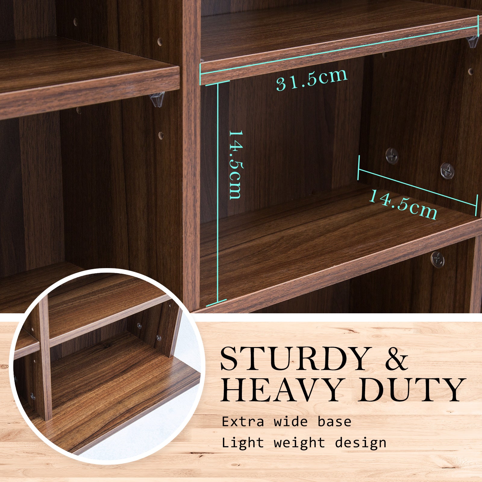 Elegant Media Organization Adjustable Shelves Cupboard - Espresso