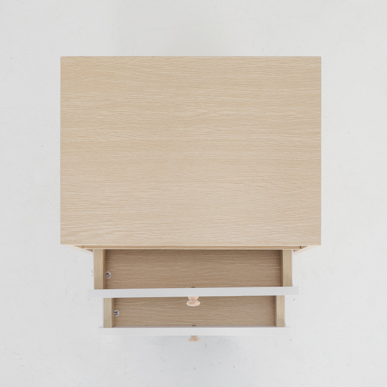 Anya White/Oak Bedside Storage