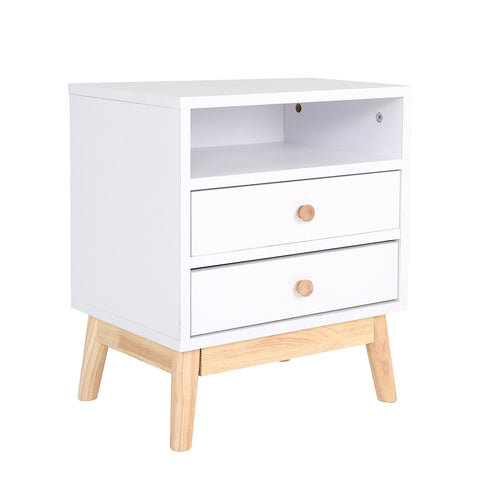 Anya White/Oak Bedside Storage