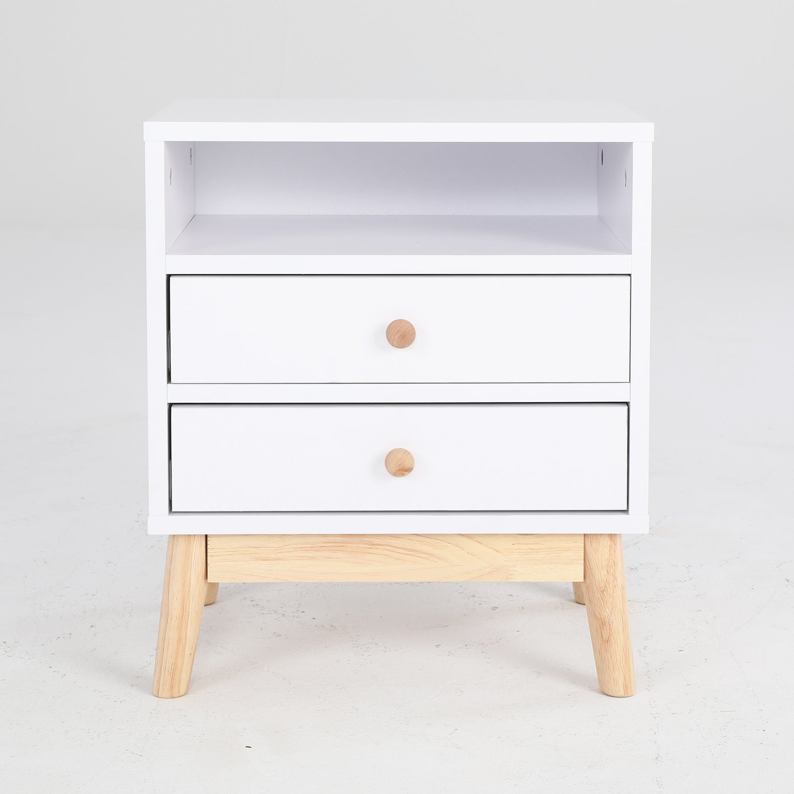 Anya White/Oak Bedside Storage