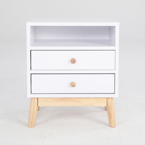 Anya White/Oak Bedside Storage