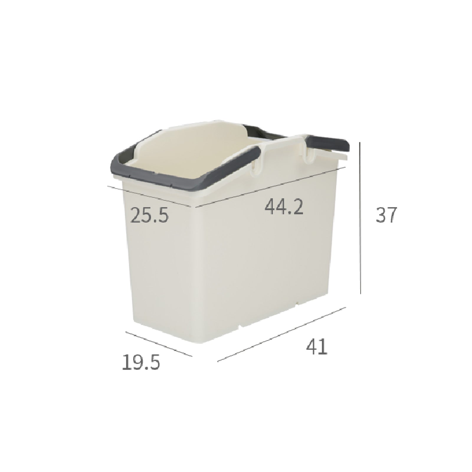 Stackable Laundry Basket Set of 2 - Dark Grey