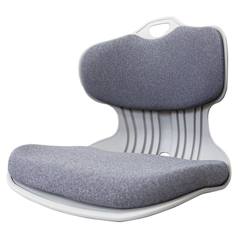 Grey Posture Correcting Padded Floor Lounge Chair