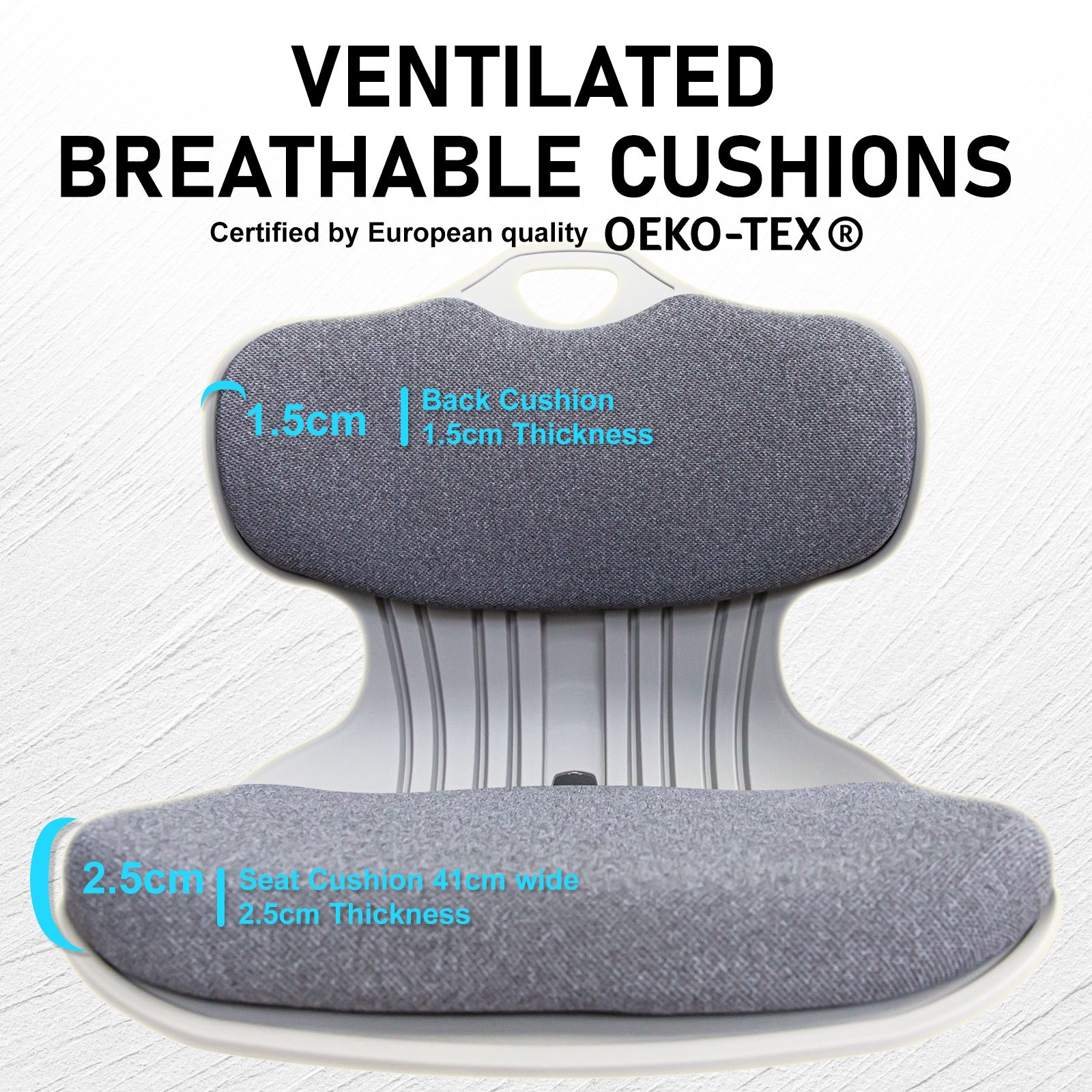 Grey Posture Correcting Padded Floor Lounge Chair